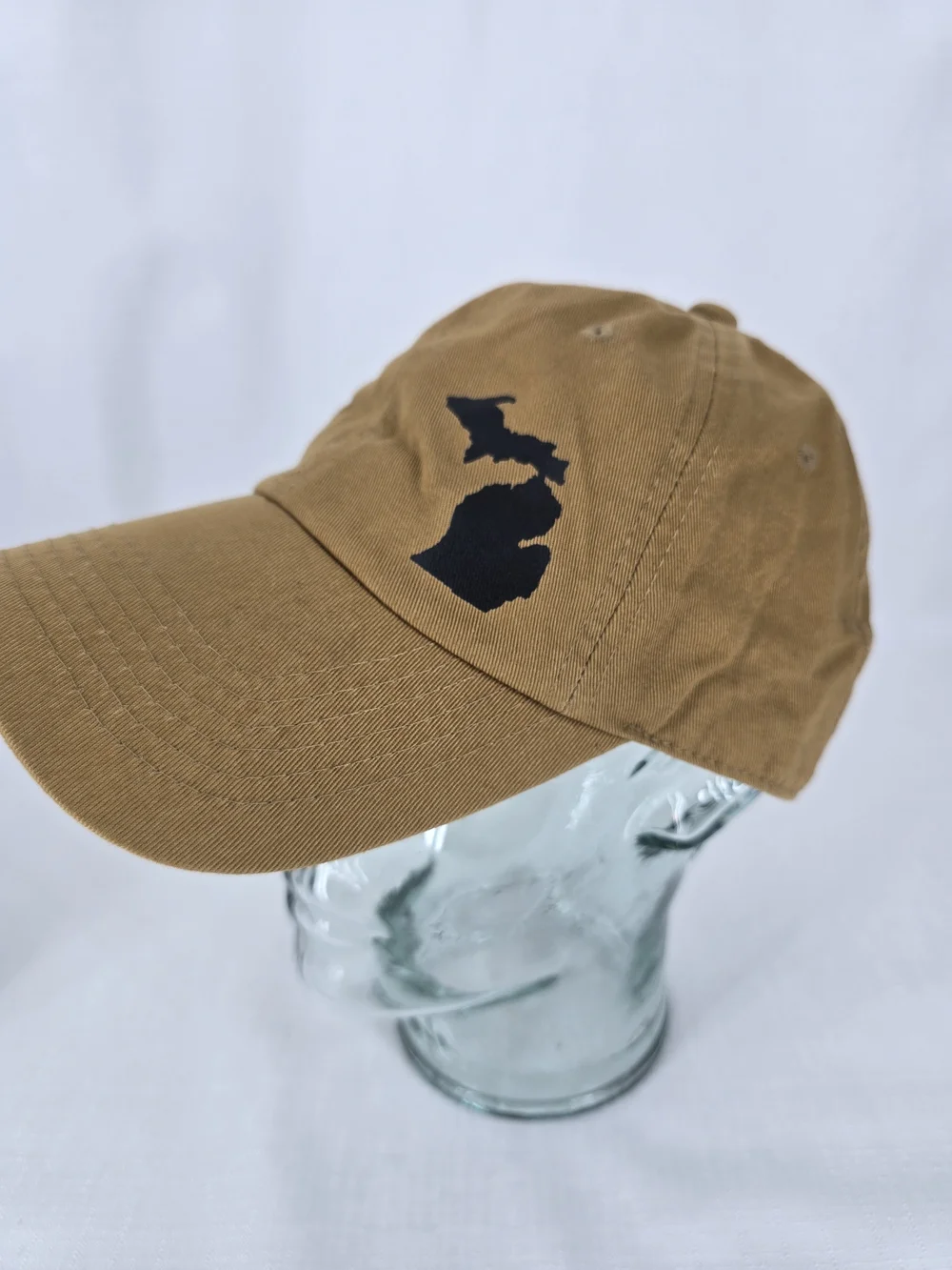 Brown Michigan State Outline Baseball Cap -